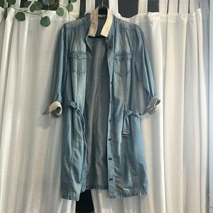 Auth Burberry Brit belted shirt - 12